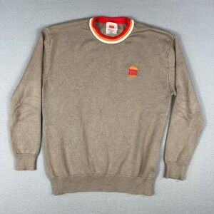 Burger King Manager Sweater Adult Small Tight Knit Fast Food Embroidered Work‎